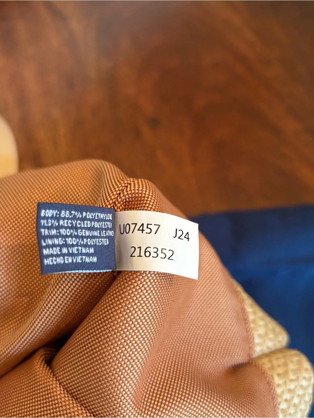 Cole Haan Tan Woven Tote with Brown Leather Handles